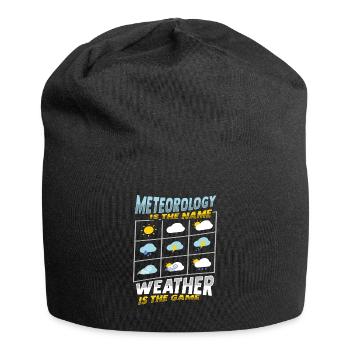Meteorologe Wettervorhersage - Jersey-Beanie - Schwarz - Vorne