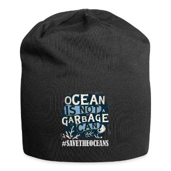 Not Garbage Planet Water Save The Oceans Day - Jersey-Beanie - Schwarz - Vorne