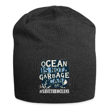 Not Garbage Planet Water Save The Oceans Day - Jersey-Beanie - Anthrazit - Vorne