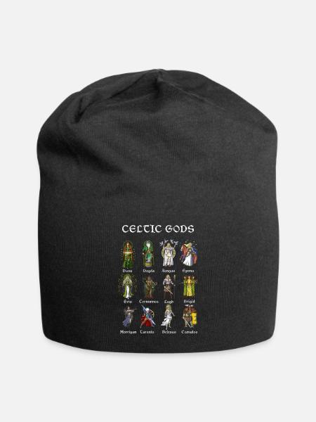 Alte Götter der keltischen Mythologie - Jersey-Beanie - Schwarz