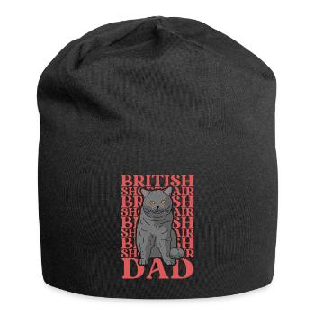 British Shorthair Dad British Shorthair BKH Cat - Jersey Beanie - black - Front