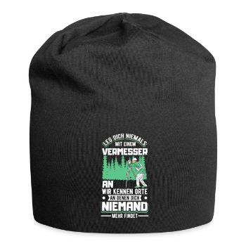 Vermesser Vermessungsingenieur Vermessung - Jersey-Beanie - Schwarz - Vorne