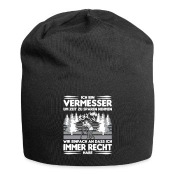 Vermesser Vermessungsingenieur Vermessung - Jersey-Beanie - Schwarz - Vorne