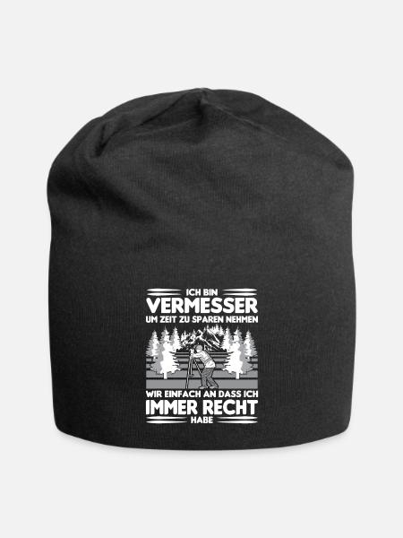 Vermesser Vermessungsingenieur Vermessung - Jersey-Beanie - Schwarz
