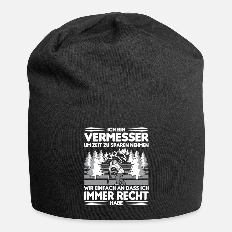Vermesser Vermessungsingenieur Vermessung - Jersey-Beanie - Schwarz