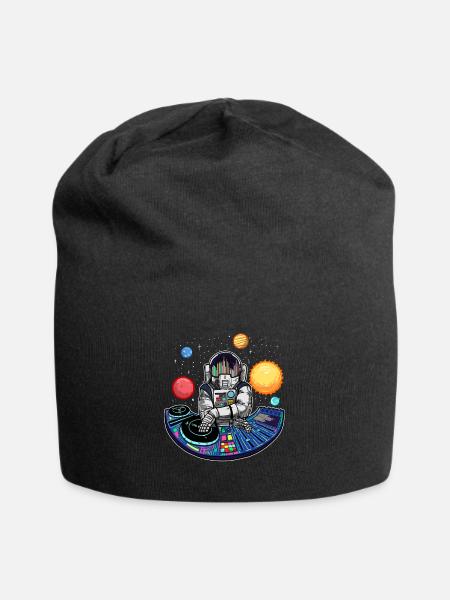 Techno Music Astronaut DJ Electro Music Beat - Bonnet en jersey - noir