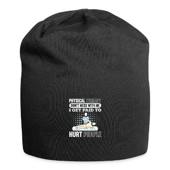Physiotherapeut - Jersey-Beanie - Schwarz - Vorne