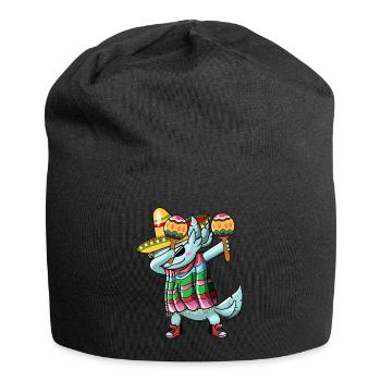 Cinco de Mayo Dabbing Axolotl Mexikanischer Sombrero Dab - Jersey-Beanie - Schwarz - Vorne