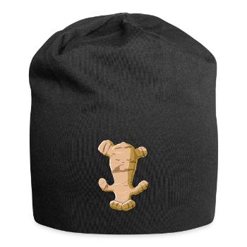Drôle de Yoga Racine de Gingembre Méditation Gingembre - Bonnet en jersey - noir - Devant