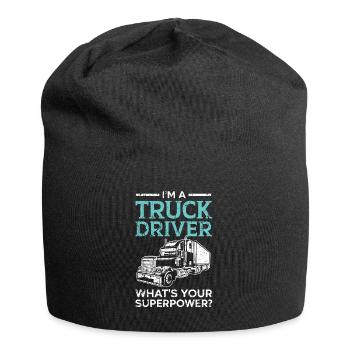 I am a truck driver What is your superpower Tr - Jersey Beanie - black - Front