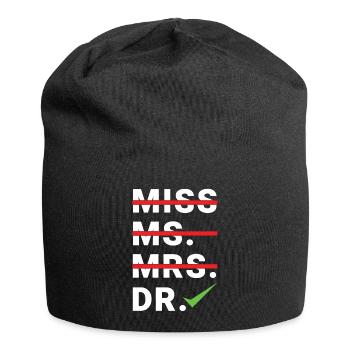Check PhD Doctor Graduation Doctorate Graduate - Jersey-Beanie - Schwarz - Vorne