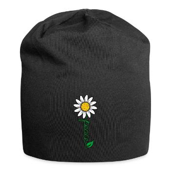 World Peace Freedom Flowers Gift - Jersey Beanie - black - Front