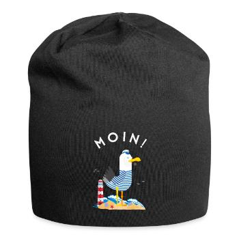 Moin Möwe Captain Northern Germany Low German - Jersey Beanie - black - Front