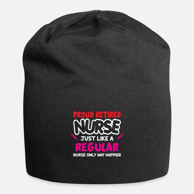 Infirmière à la retraite - Bonnet en jersey - noir