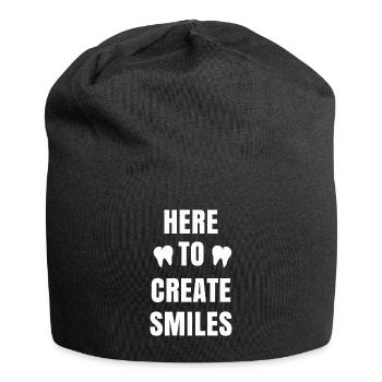 Zahnarzt Zahnpasta Zahnbürste Kiefer Doc Dentist - Jersey-Beanie - Schwarz - Vorne