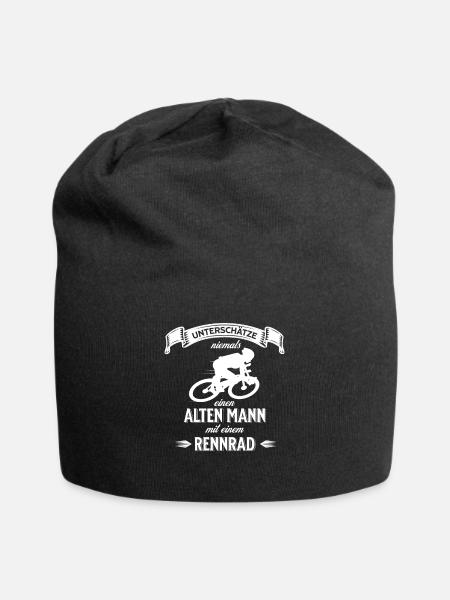 Lustiges Rennrad Radrennen Radsportler Geschenk - Jersey-Beanie - Schwarz