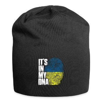 Ukrainian Flag Dna Fingerprint Ukraine - Jersey Beanie - black - Front