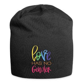 LGBTQ Gay Pride Month Rainbow Love is Love - Jersey-Beanie - Schwarz - Vorne