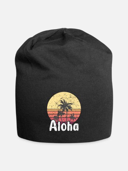 Aloha - Hawaii Surfing Retro Sunset - Jersey-Beanie - Schwarz