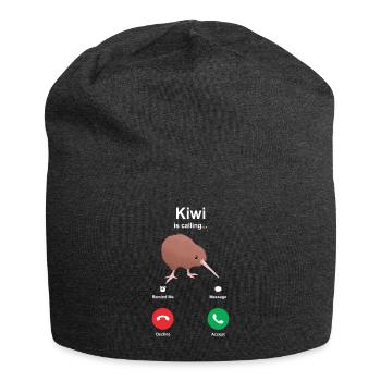 Cadeau d’appel d’oiseau kiwi - Bonnet en jersey - charbon - Devant