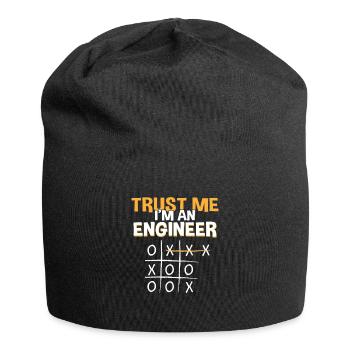 Trust Me Engineer Tic Tac Toe Engineering - Jersey-Beanie - Schwarz - Vorne
