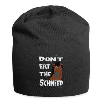 don't eat the blacksmith funny grim horse - Jersey Beanie - black - Front