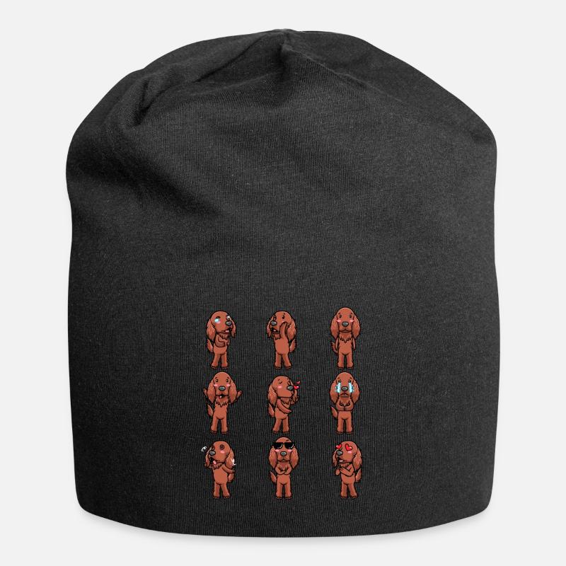 Irish Setter Hund Irischer Roter Setter - Jersey-Beanie - Schwarz