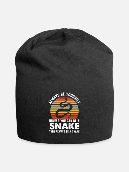 Snake Snake Snake - Jersey Beanie - black