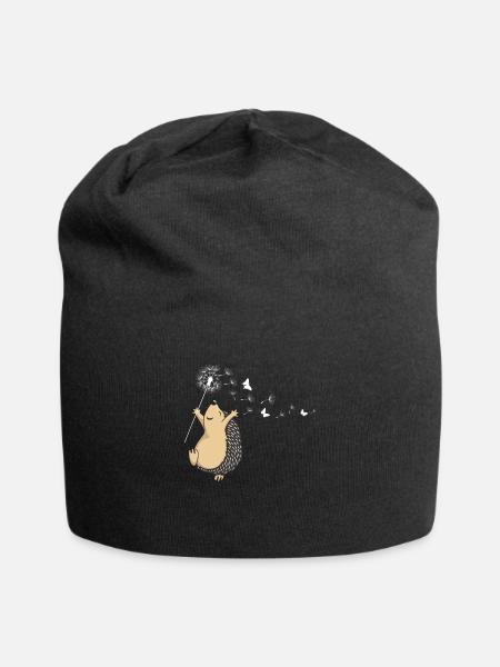 Hedgehog Hedgehog Hedgehog - Jersey Beanie - black