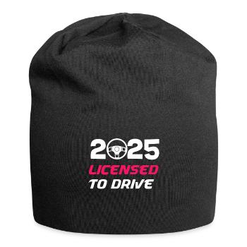 Driver's License Passed Gift - Jersey Beanie - black - Front