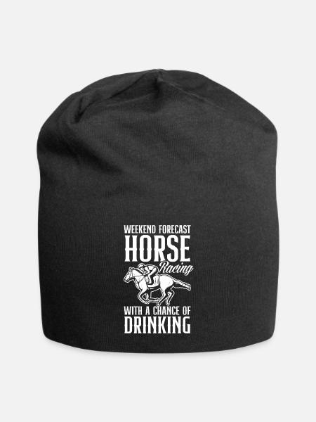 Courses de chevaux - Bonnet en jersey - noir