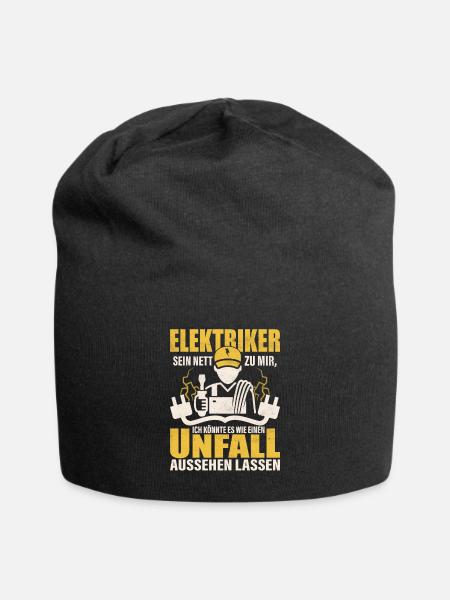 Elektriker sein nett zu mir Elektrik - Jersey-Beanie - Schwarz