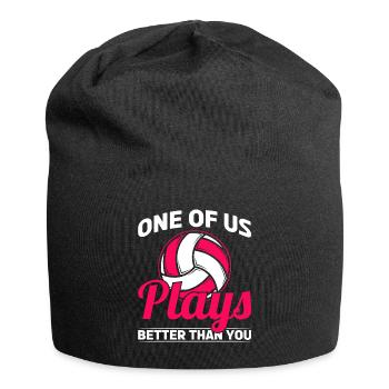 Beach Volley Frauen Volleyball Sport Geschenk - Jersey-Beanie - Schwarz - Vorne