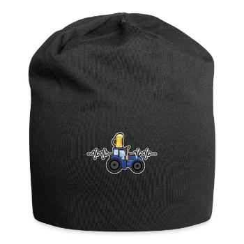 Agriculteur agricole Rancher Drive Heart Beer Lover Tracteur - Bonnet en jersey - noir - Devant