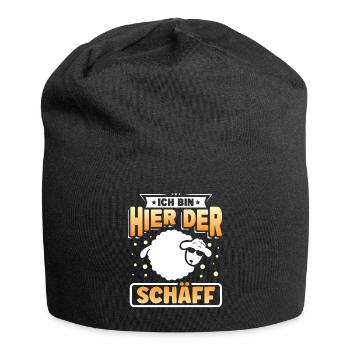 Ich bin hier der Schäff - Jersey-Beanie - Schwarz - Vorne