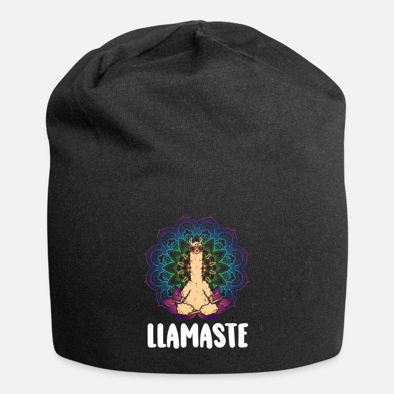 Llamaste - Jersey-Beanie - Schwarz