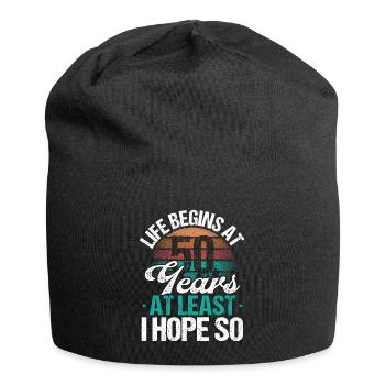 50th Birthday Idea Vintage Humor Funny 50 Year Old - Jersey-Beanie - Schwarz - Vorne