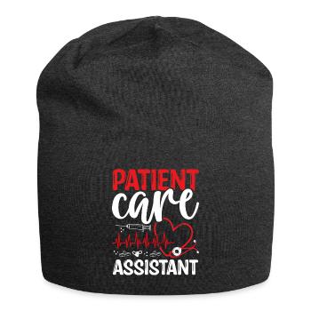 Patient Care Assistant Stethoscope PCA Nurse - Jersey Beanie - charcoal grey - Front