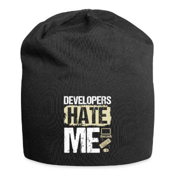Testeur de code d’assurance qualité Ingénierie QA - Bonnet en jersey - noir - Devant