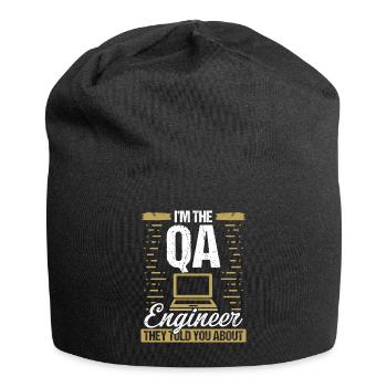 Logiciel d’assurance qualité du code d’ingénierie QA - Bonnet en jersey - noir - Devant