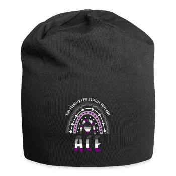 Asexual Saying Ace Pride Ace Rainbow - Jersey Beanie - black - Front