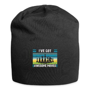 Schachspieler Schachspiel -I've Got Awesome Moves- - Jersey-Beanie - Schwarz - Vorne