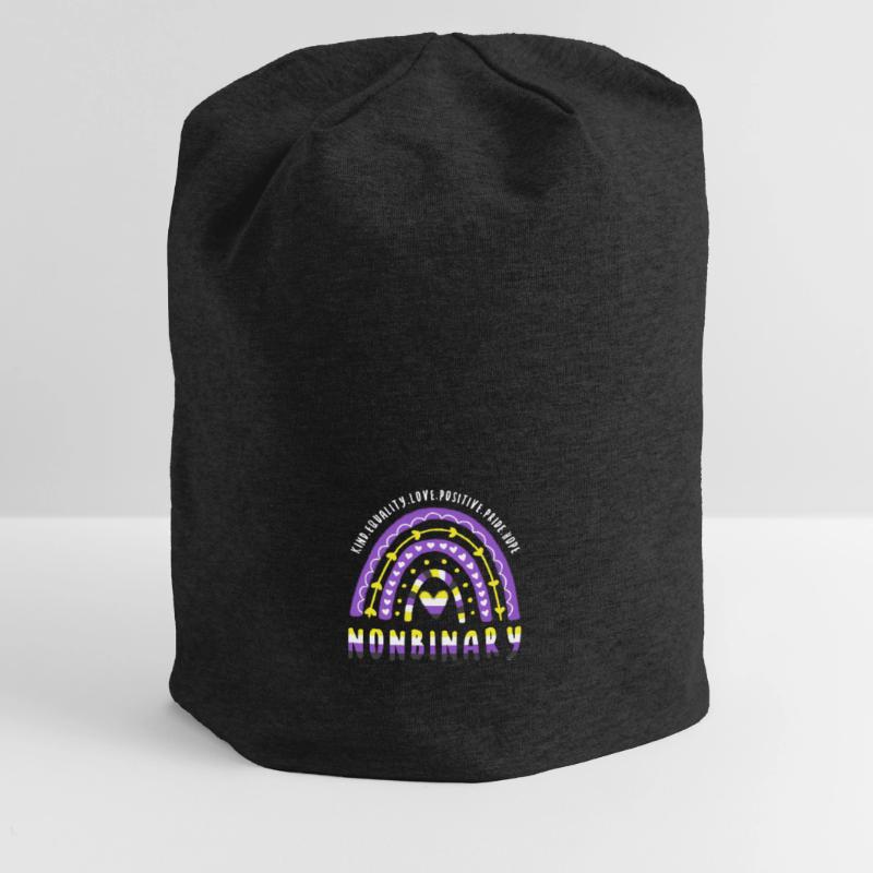 Nonbinary Pride Nonbinary Regenbogen Jersey-Beanie