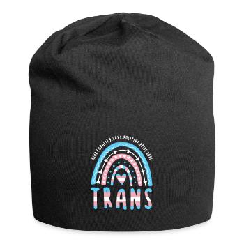 Trans Saying Trans Pride Transgender Rainbow - Jersey Beanie - black - Front