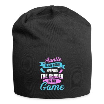 Gender Reveal Zitat für eine Hüterin des - Jersey-Beanie - Schwarz - Vorne
