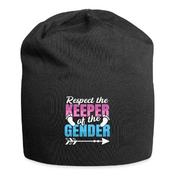 Gender Reveal Zitat für einen Hüter des - Jersey-Beanie - Schwarz - Vorne