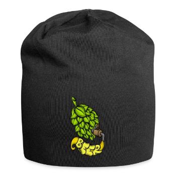 Amateur de bière Alcool Boire du houblon avec de la bière pression - Bonnet en jersey - noir - Devant