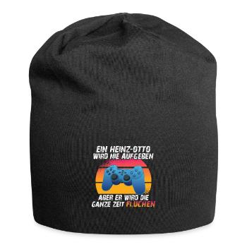 Ein heinz-otto wird nie aufgeben - Jersey-Beanie - Schwarz - Vorne