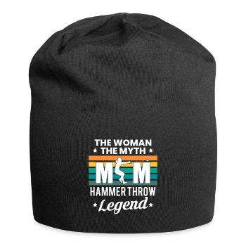 Mom The Woman The Myth Hammer Throw Legend - Jersey-Beanie - Schwarz - Vorne