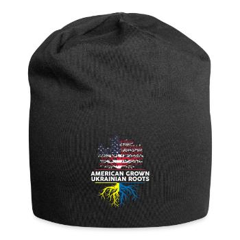 American Grown Ukrainian Roots Ukraine Amerika - Jersey-Beanie - Schwarz - Vorne
